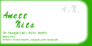 anett nits business card